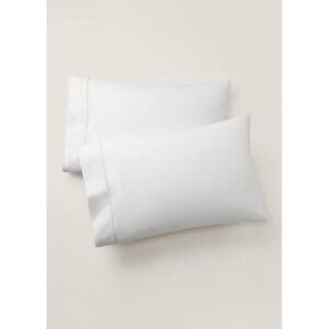 Ralph Lauren Palmer Organic Cotton Percale 2 Standard Pillowcases Sand Dune New